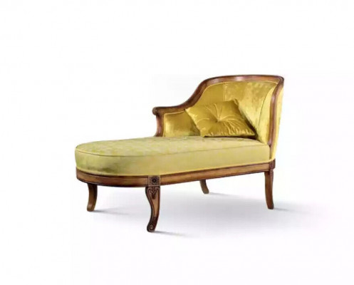 Chaiselongue Stoff Canapé Siddelchen Chaise Klassesch Giel Couch Textil Neit