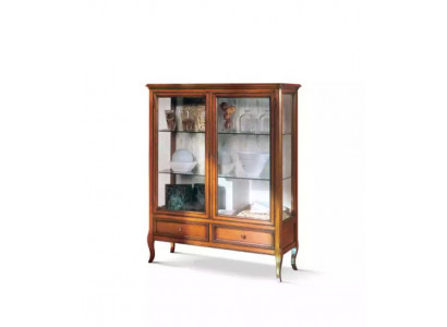 Vitrin aus Holz, Glasvitrine, Schaf, Miwwel, Massivholz, Bäiz Kommod, Wunndéngsch.