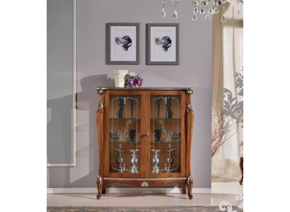 Brong Glasvitrine Wunnzëmmer Holz Säitbord Luxus Vitrine Schaf Regal