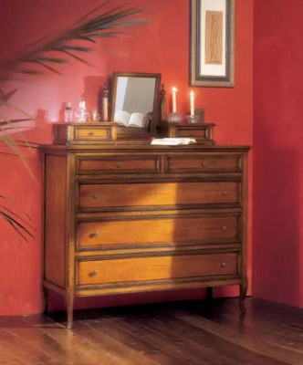 Luxus Kommod Braun Kleederschaf Wunnzëmmer Holz Design Klassesch Miwwelen Nei