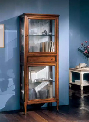 Vitrinn Schaf Kommoud Glas Regal Vitrinnen Holz Schief Schlofzëmmer