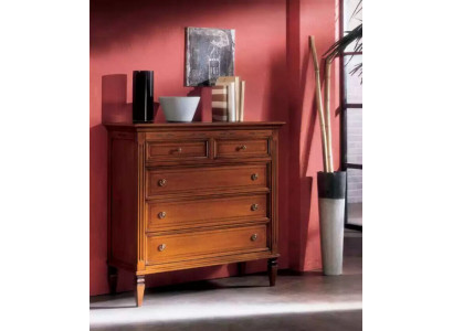 Luxus Schlofkummer Kommode mat 5 Tirangen Holzschaf Design Miwwelen Neit