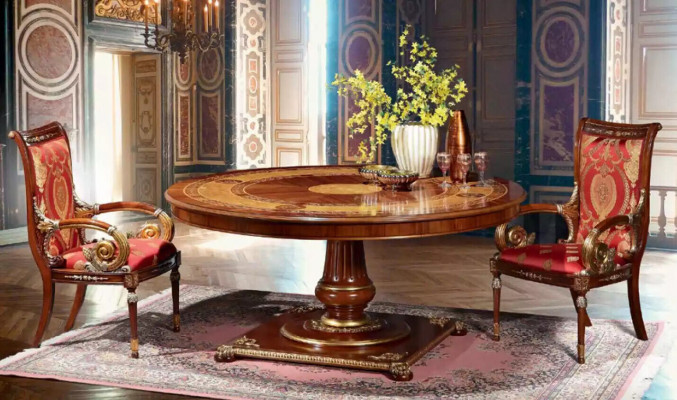 Italienesch Designer Miwwelen Dësch Iesszëmmer Iessdëscher Ronn Brun Dëscher Nei