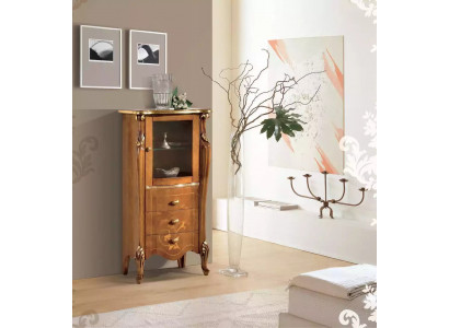 Klassesch Braun Vitrine Iesszëmmer Miwwelen Luxus Anrichte Kommode Holz