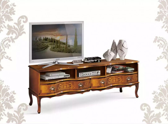 Klassescht RTV Luxus Lowboard TV-Stänner Holzmiwwel Designeur Miwwel Nei