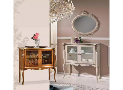 Klassesch Luxus Vitrine Wunnzëmmer Holz Miwwelen Vitrinn Design Miwwelen