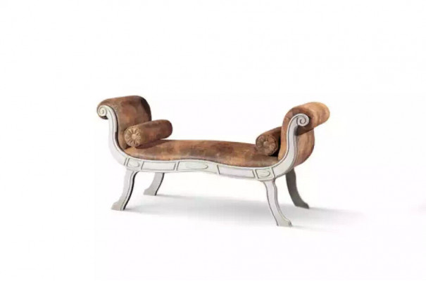 Klassesch Bänk Hocker Designer Sëtzmoebel Polsterbänk Bank Braun