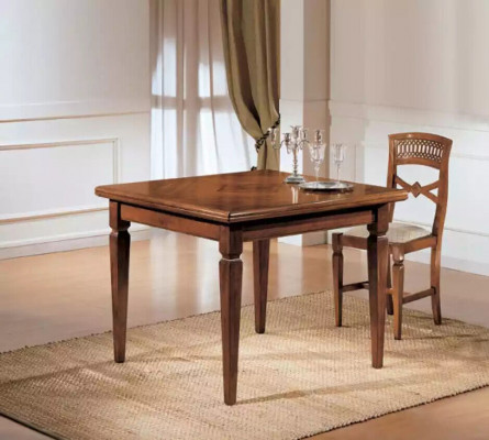 Iesszëmmer Miwwelen Dëscher Quadratesch Holz Brong Iessdëscher Massivholz Neien