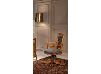 Moderne Chefsessel Bürosmiwwel Dréistull Holzgestell Klassesch Design