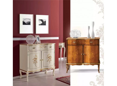 Luxuriéist wäisst Sideboard mat Schiefenmobilier Holzschaf Lampe Luuchten