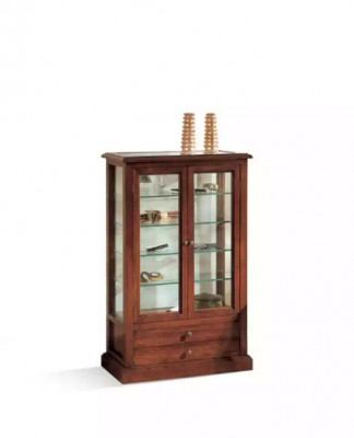 Vitrine Schaf Wäizëmmer Schiefen Anrichte Italienesch Miwwele Holz