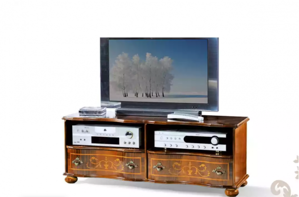 Brongen TV-Regal Luxus RTV-Schaf Wohnzimmermiwwelen Holz Ariichtung