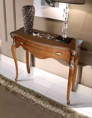Braunen Luxus-Konsolendësch Schouflade Holzmöbel Schlofzëmmer Design Nei