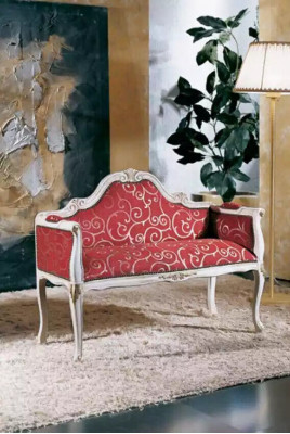 Design Italienesch Miwwelen 2 Sëtz Sofa Couch Polster Lounge Couchen
