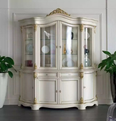 Vitrinn Iitalienesch Luxus Miwwelen Vitrinnen Kommod Schaf Glas Design