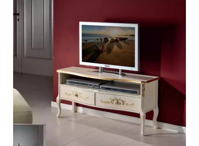 Klassesche wäisse RTV-Schaf, Holzmiwwelen, Wunnzëmmer Konsole Design