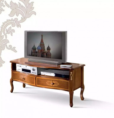 Klassesche TV-Schaf, Wunnzëmmer Miwwelen TV-Stänner, Holzdesign, Nei