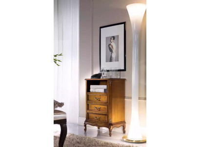Klassesch Kommode Holzmöbel Brong Wunnzëmmer 3 Schief Design Luucht