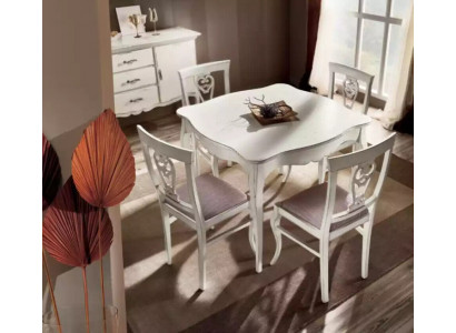 Luxus Iessdësch Holz Véiereckeg Iesszëmmer Dësch Wäiss Miwwel Dëscher Nei