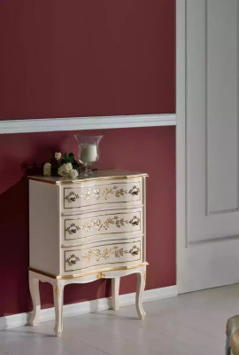 Klassesch Wäiss Kommode Holzmiwwel Wunnzëmmer Späicherschaf Neit