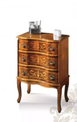 Klassesch Kleng Kommode 3 Tiräng Wunnzëmmer Holz Miwwelen Design