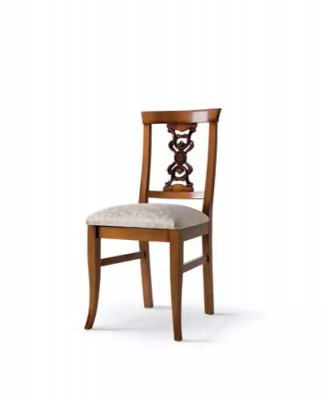 Design Iesszëmmer Set Garnitur 7 Stéck Holz Miwwelen 4x Still Dësch Vitrinn Nei