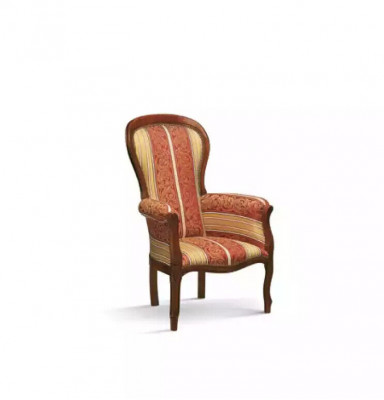 Fauteuil Einsitzer 1 Sëtz Polstersëtz Textil Stoff Design Klassesch