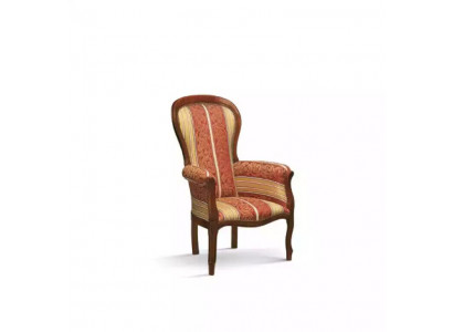 Fauteuil Einsitzer 1 Sëtz Polstersëtz Textil Stoff Design Klassesch