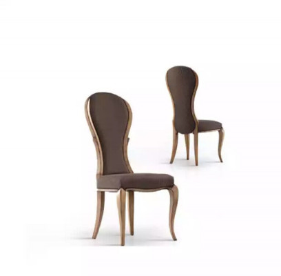 Iesszëmmerstull Luxus Design Holzstull Braun Italienesche Stil Miwwelen Nei