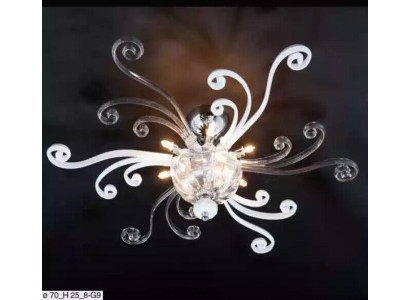 Luxus Plafongsliichter Wäiss Krouneliichter Plafongslamp Lusterc Kristalllamp