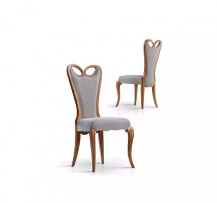 Iesszëmmerstull ouni Armlehne Braun Design Textil Luxus Iesszëmmerstull