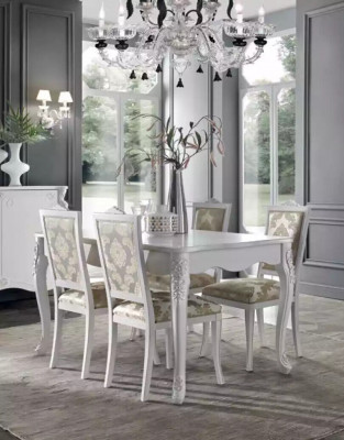 Luxus Design Polster Stull Stullën Sëtz Iesszëmmer Massiv Holz Design Nei