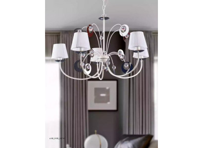 Luxuriéise 4x Luuchten Lüster Plafongsliicht Art déco Wäiss Nei