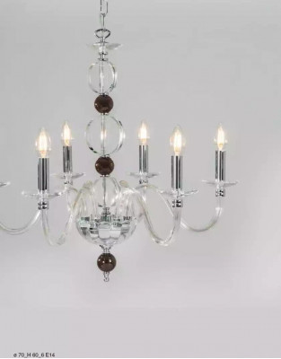 Elegante Plafongsliichter klassesche Kräizstär Kristallkandelaber nei