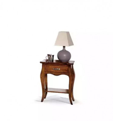 Schlofzëmmer Nuetsschaf Klassesch Design Miwwelen Holz Luxus Brong Nei
