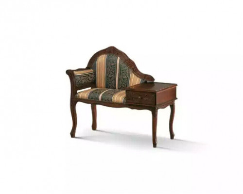 Klassesch Bank Braun Sëtzbank Luxus Sëtzmiwwel Stoff Textil Nei Sëtz