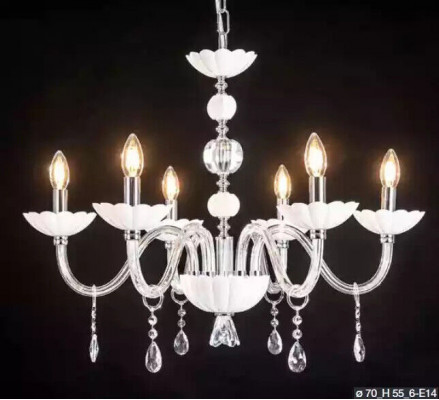 Kristalllüster Plafonnière Zeus Wäiss Plafonnlampe Lampe