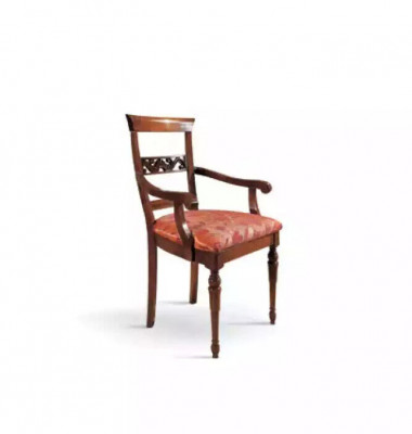 Wohnzëmmer Stull Design Iesszëmmer Holz Still Polster mat Armlehn Neit