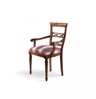 Iesszëmmer Designer Holz Modern Lehnstull Braun Luxus Stull Fotell Braun