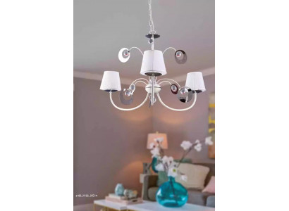 Luxuréis 3x Luuchten Krounluucht Deckenluucht Art déco Wäiss Nei