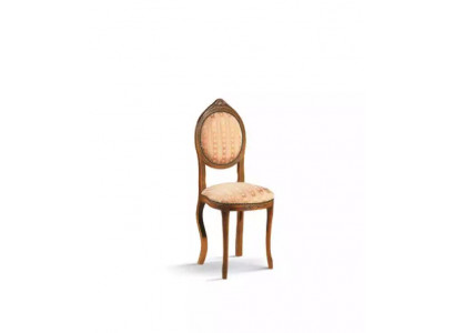 Stull ouni Armleeën Iesszëmmerstull Holz Stoff Iesszëmmer Design Fotell