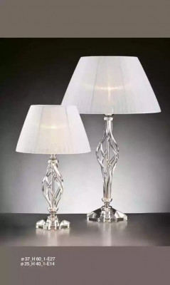 Dëschluucht antik Stil Dëschtlampe Kristall Leucht wäiss Dëschtlampe Nei