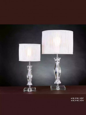 Klassesch wäiss Dëschlampe Schreifdësch Lampe Kristall Beliichtung