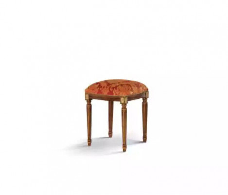 Hocker Sëtz Design Polster Fouss-Schemel Klassesch Textil Nei Ottomane