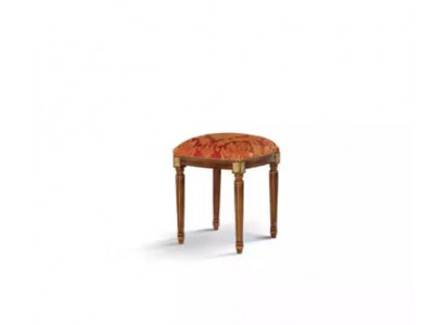 Hocker Sëtz Design Polster Fouss-Schemel Klassesch Textil Nei Ottomane
