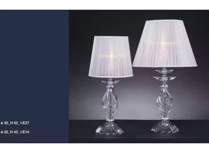 Designer Kristall Wäiss Stäilamp Kräizluchter Antik Stil Dëscht Lamp.