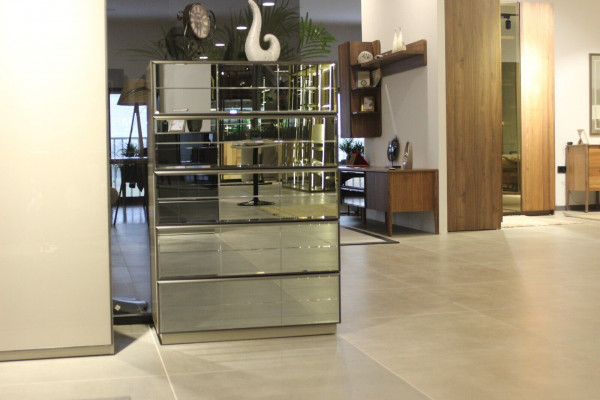 Kommode Glas Kommoden Schaf Modernt Sideboard Schlofzëmmer Loft Nei