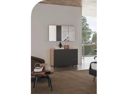 Schminktisch Natierlech Walnuss - Matte Juta Spigel Schlofkummer Modern