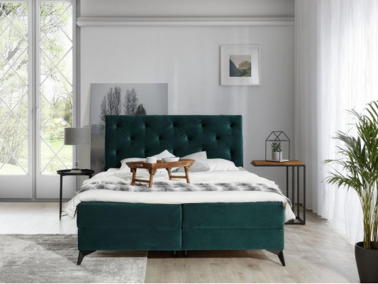 Luxus Boxspringbett Stoff Hotel Grün Better Schlofzëmmer Miwwelen Design Samett Nei