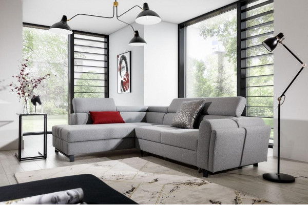 Wunnlandschaft Ecksofa L Form Fotell Set Garnitur Modern Sofa Textil Sëtzeck.